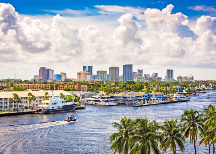 Fort Lauderdale, Florida, USA skyline.